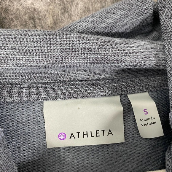 Athleta Sweatshirt Hoodie Small Blue Long Sleeve Pullover Knit - Picture 9 of 11